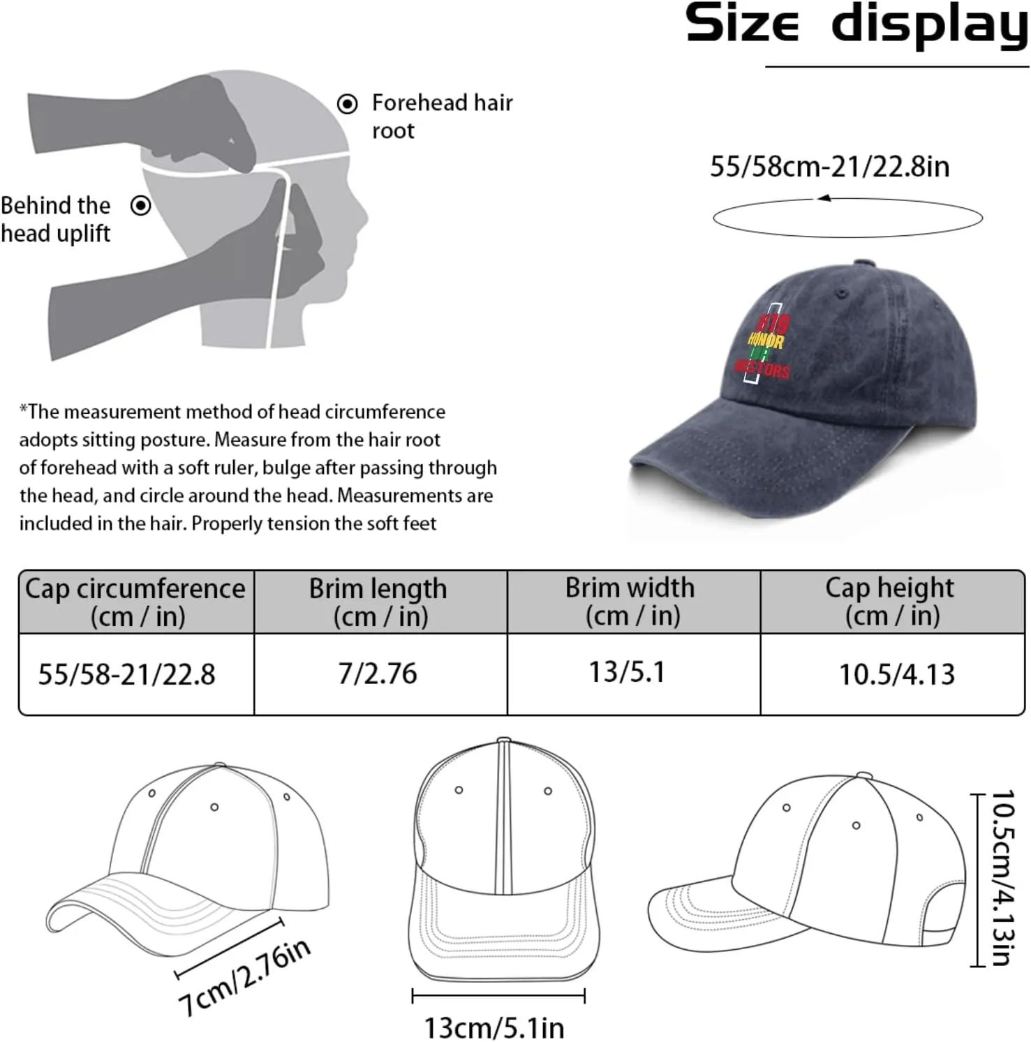 1619 Honor Our Ancestors Cap Garden hat Pigment Black Womens Sun hat Gifts for Grandpa Baseball Caps