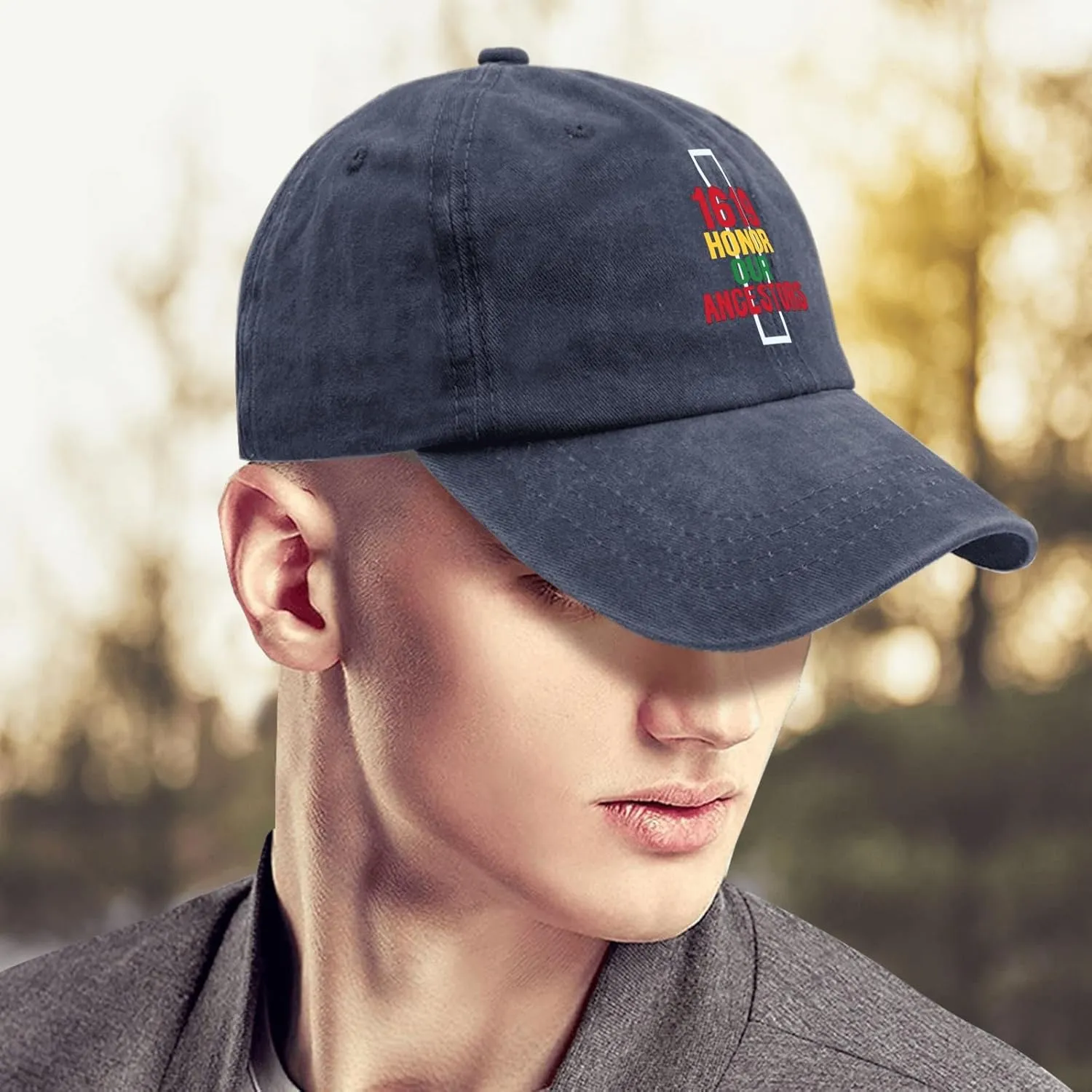 1619 Honor Our Ancestors Cap Garden hat Pigment Black Womens Sun hat Gifts for Grandpa Baseball Caps