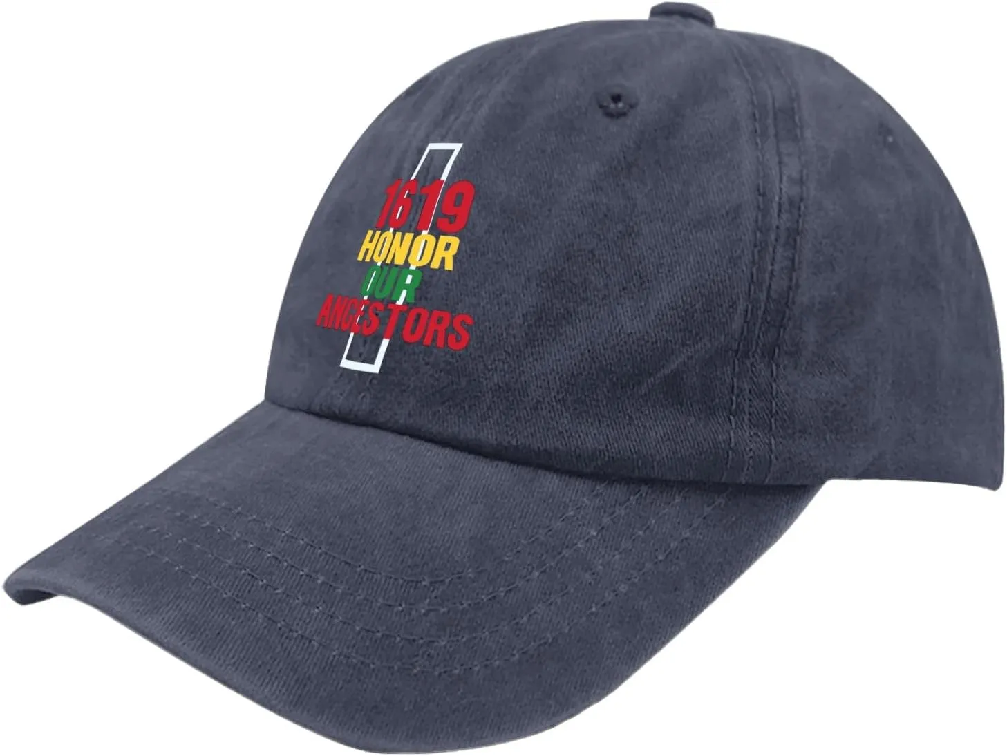 1619 Honor Our Ancestors Cap Garden hat Pigment Black Womens Sun hat Gifts for Grandpa Baseball Caps