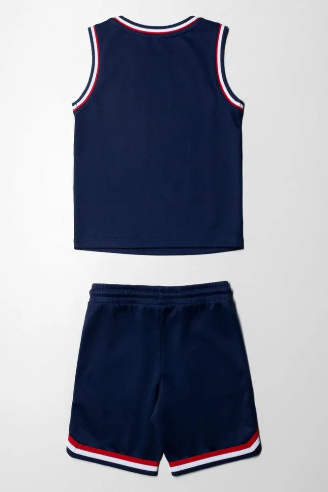 2 Piece Basketball Set Navy