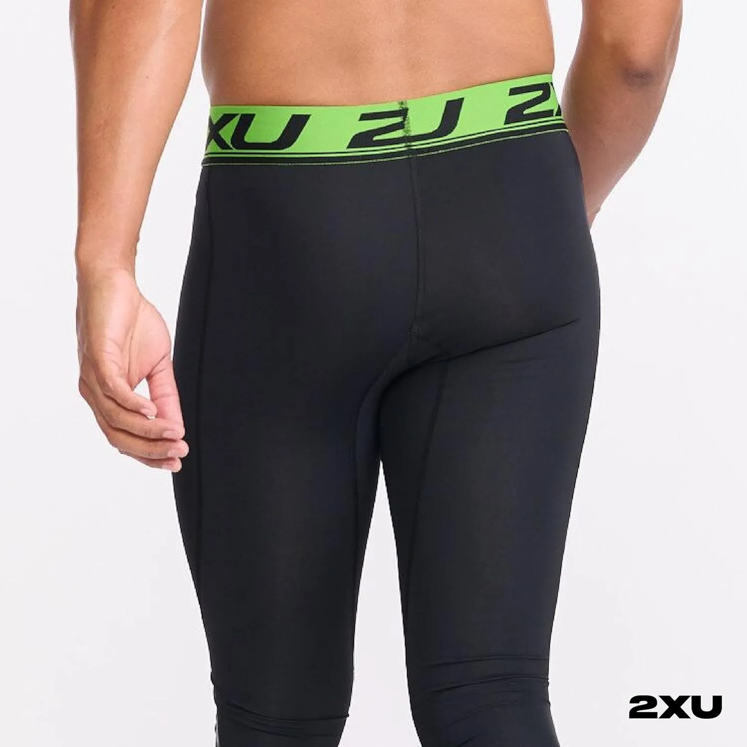 2XU Men's Refresh Recovery Compression Tights - Powerful Compression, Post Workout Muscle Recovery - Black/Nero