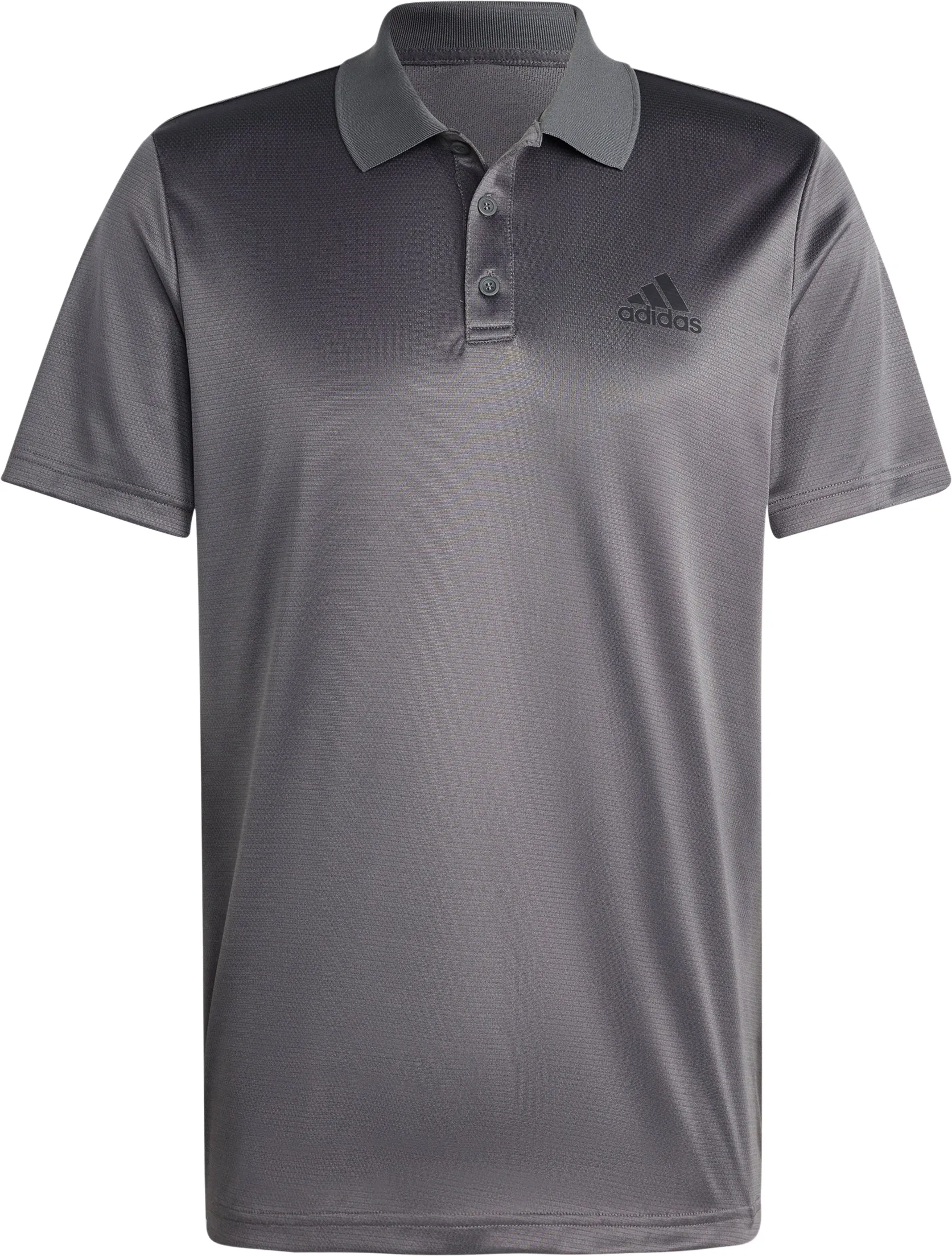 adidas Designed To Move 3 Stripes Mens Training Short Sleeve Polo Shirt - Grey