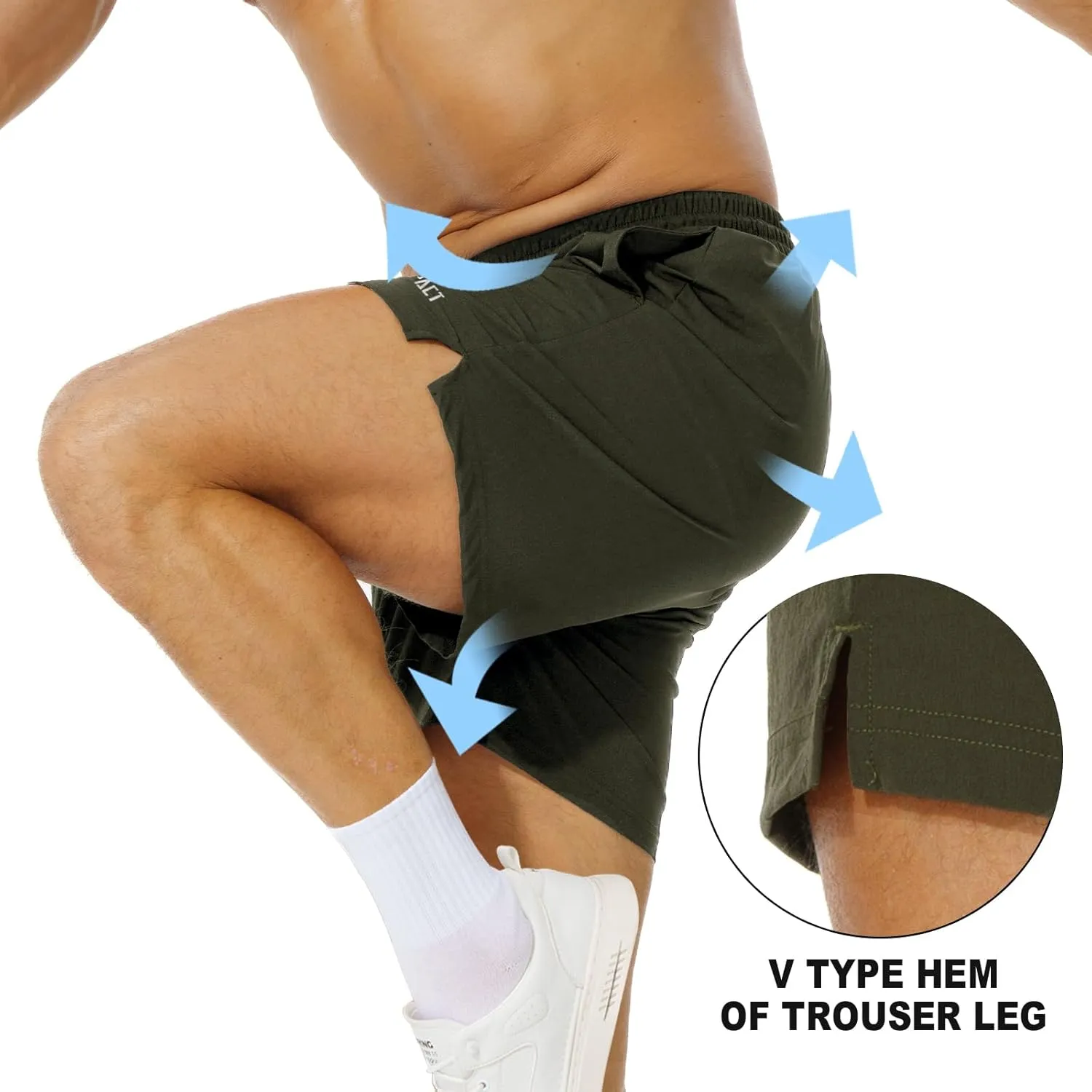 AIMPACT Men's Athletic Workout Shorts 5 Inch Lightweight Running Gym Shorts with Pockets