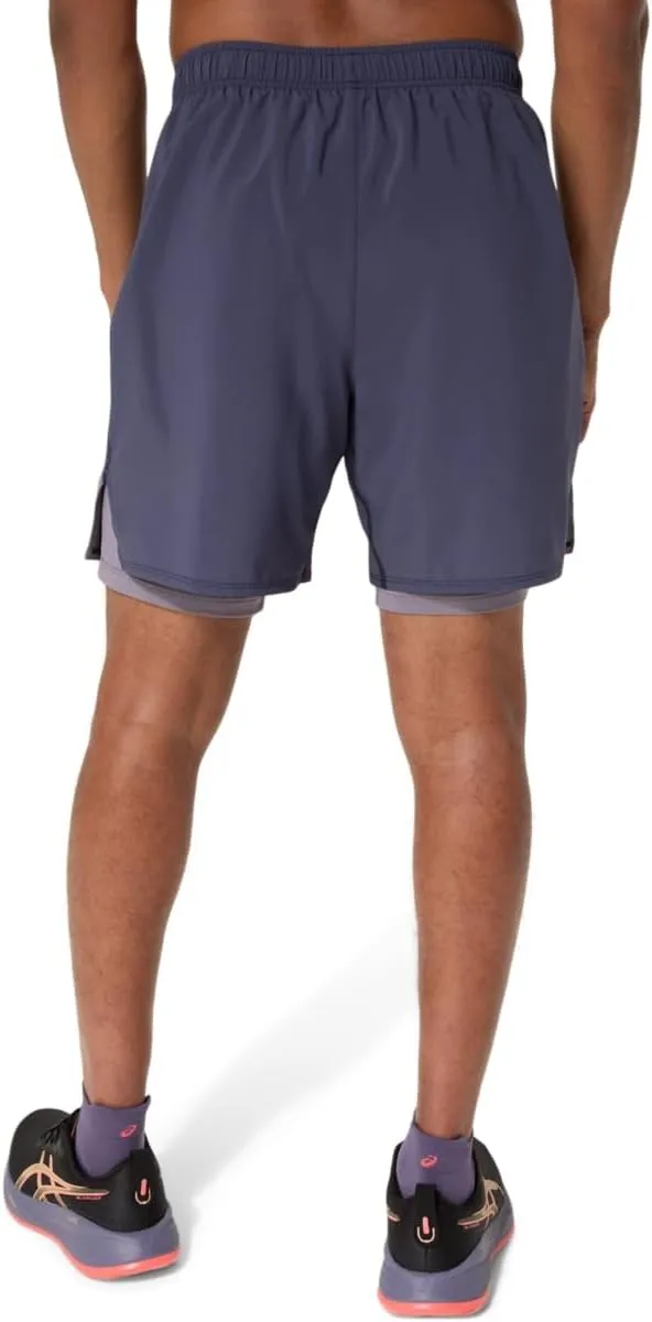 ASICS Men's SILVER 2N1 7IN SHORT Running Apparel