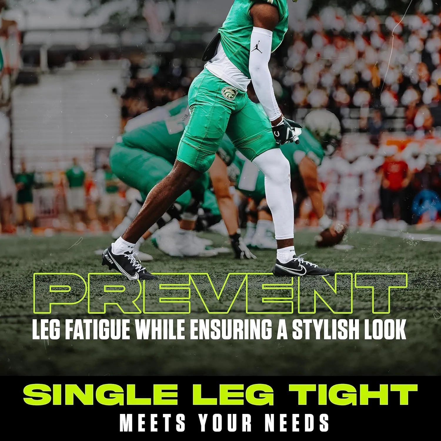Athletic Compression Tights | Men's Single Leg Sports Tights | One Leg Compression Base Layer Leggings for Men