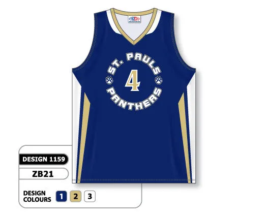 Athletic Knit Custom Sublimated Basketball Jersey Design 1159