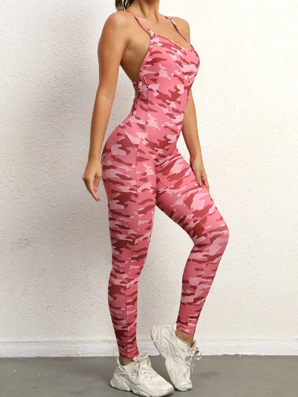 backless yoga fitness jumpsuit