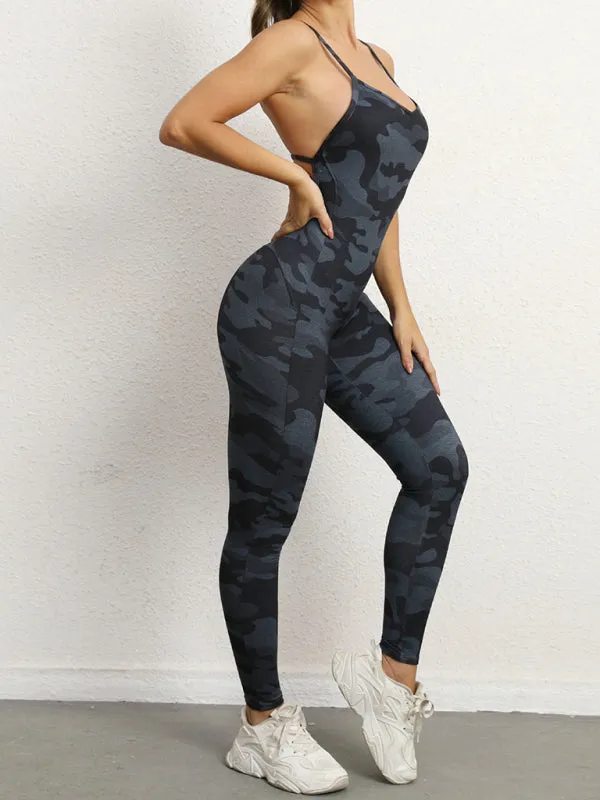 backless yoga fitness jumpsuit