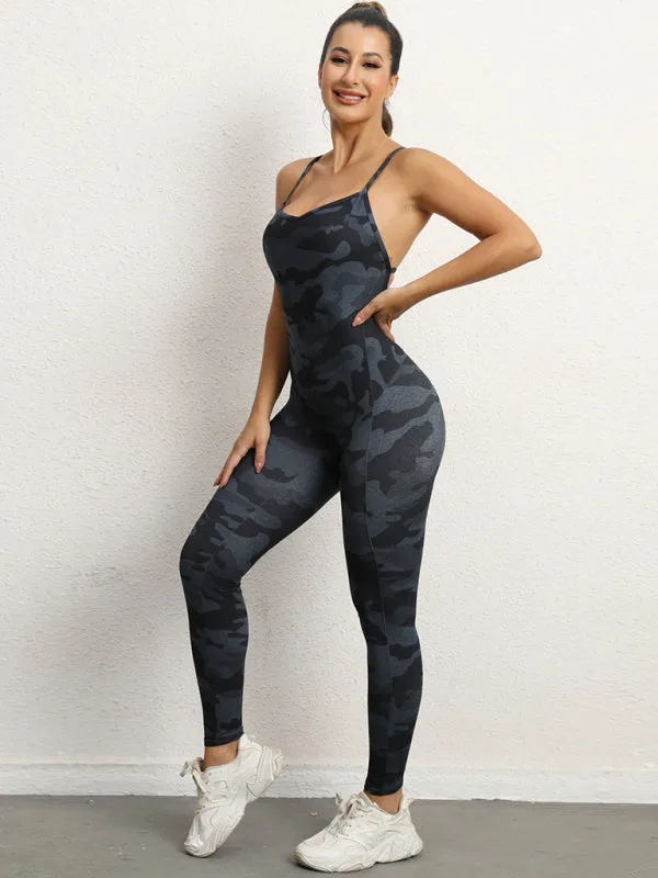 backless yoga fitness jumpsuit