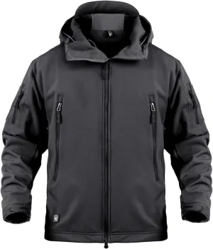 Blyo Waterproof Thermal Jacket, Men's Mountain Winter Coat Warm Fleece Ski Snow Jacket Waterproof Raincoat with Hood