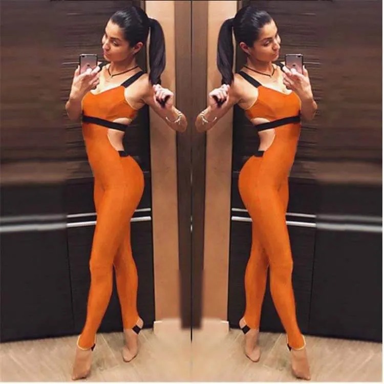Bodycon Stretch Yoga Jumpsuit