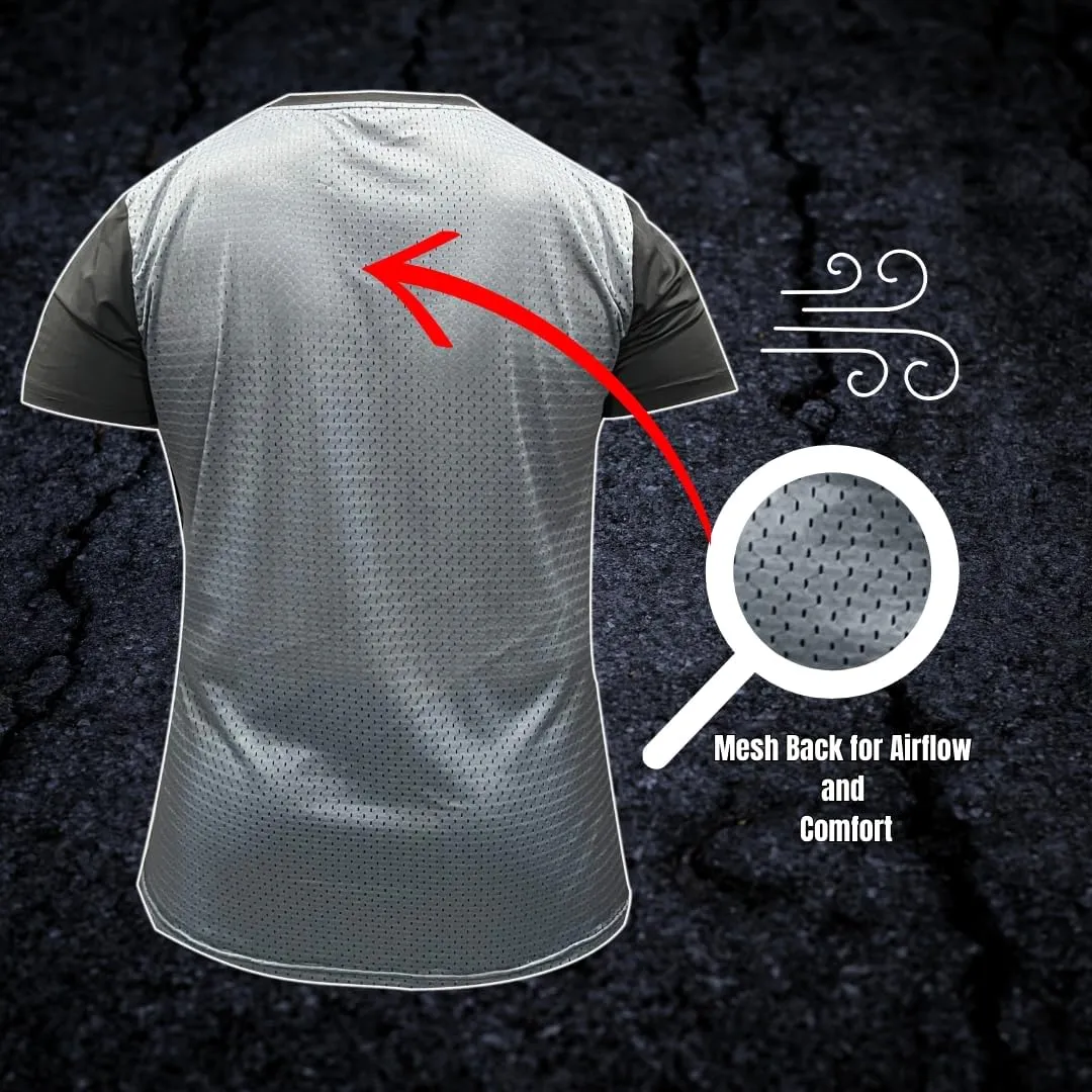 BOORE Vicious Running Shirt - Moisture-Wicking, Breathable, Ventilated, Lightweight Athletic Top for Men