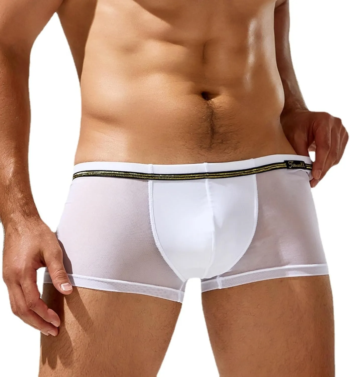 Boxer Briefs for Men Ice Cool and Breathable, Low Waist Sexy Underwear, Comfortable and Breathable Micro-mesh
