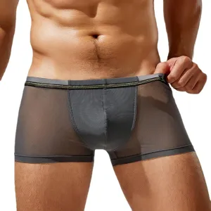 Boxer Briefs for Men Ice Cool and Breathable, Low Waist Sexy Underwear, Comfortable and Breathable Micro-mesh