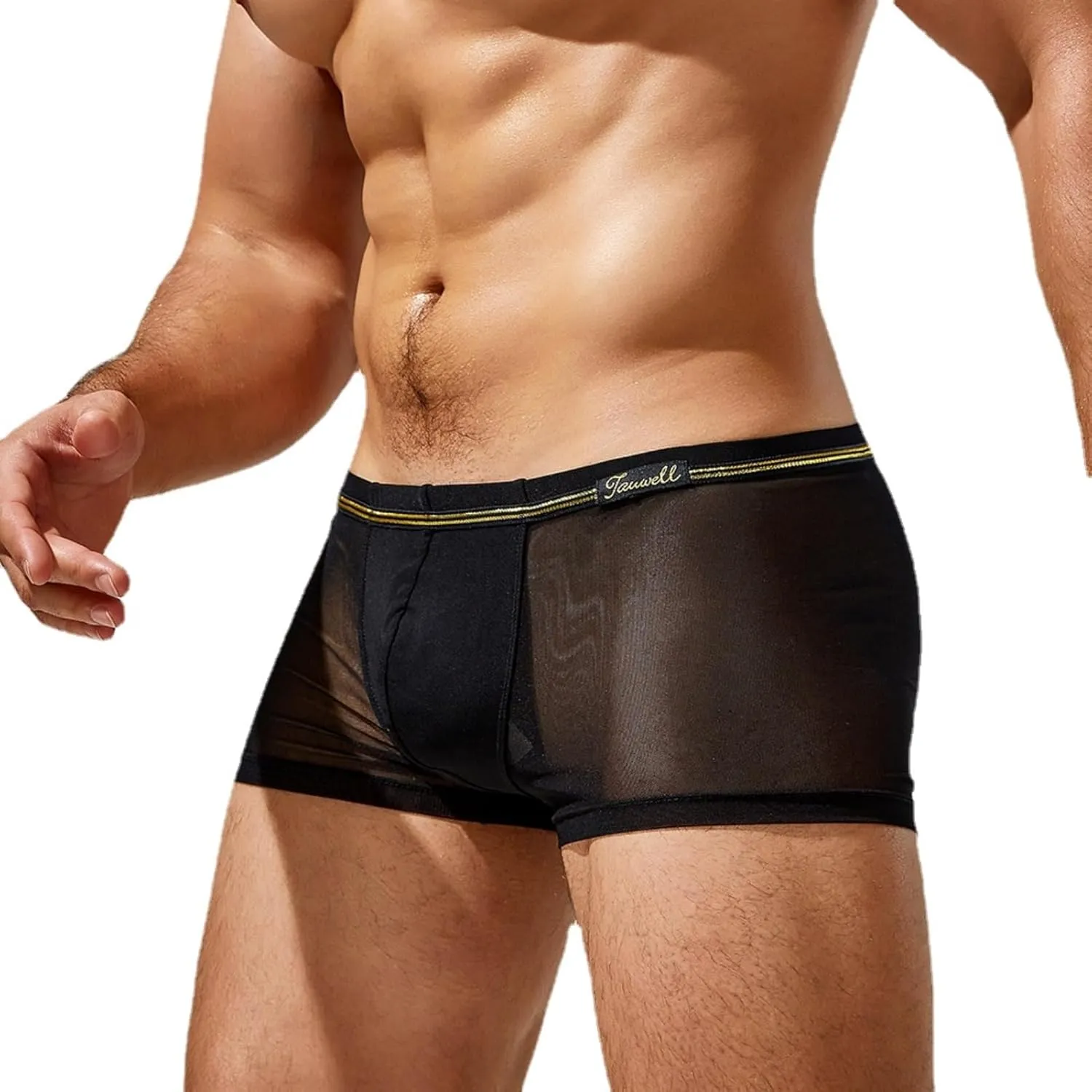 Boxer Briefs for Men Ice Cool and Breathable, Low Waist Sexy Underwear, Comfortable and Breathable Micro-mesh