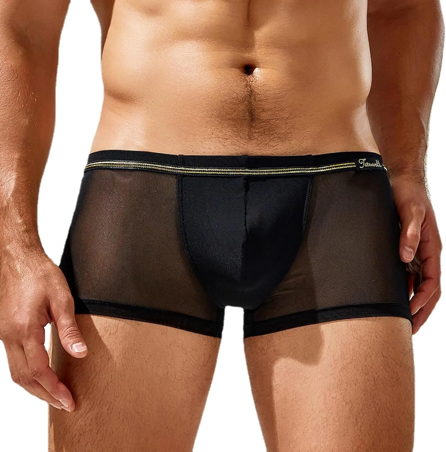 Boxer Briefs for Men Ice Cool and Breathable, Low Waist Sexy Underwear, Comfortable and Breathable Micro-mesh