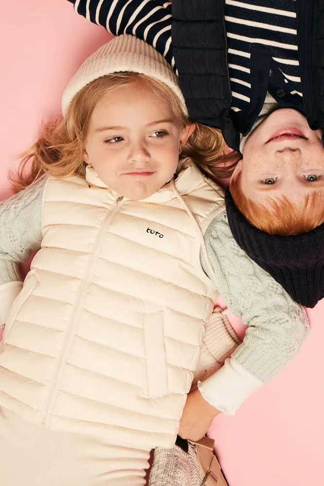 Boys Girls Lightweight Puffer Down Vest, Kids Lightweight Sleeveless Jacket