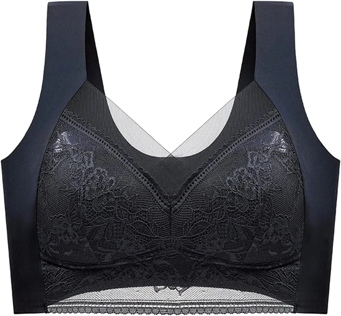 Bra for Women Thin High Plus Size Support Gathering Camisole Bras Push Up Full Coverage Wireless Breathable Comfy Bralettes