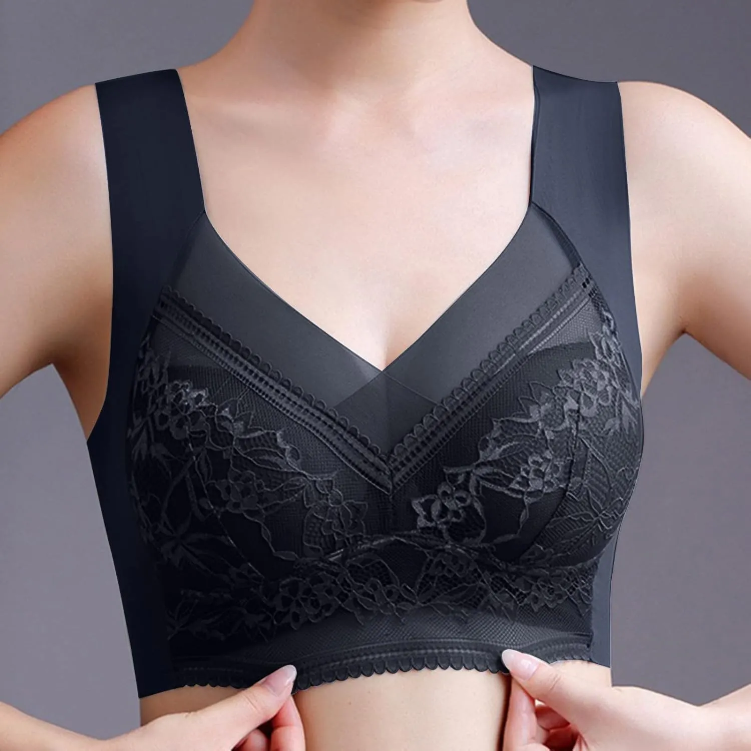 Bra for Women Thin High Plus Size Support Gathering Camisole Bras Push Up Full Coverage Wireless Breathable Comfy Bralettes