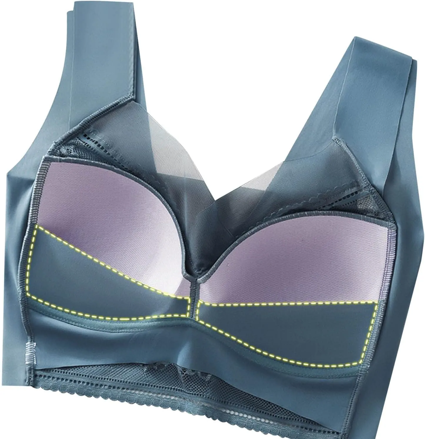 Bra for Women Thin High Plus Size Support Gathering Camisole Bras Push Up Full Coverage Wireless Breathable Comfy Bralettes