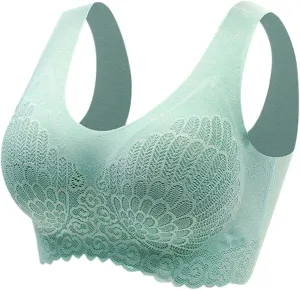 Bras for Women Lace Full Coverage 2025 Gathering Bras Seamless High Support Breathable Comfortable Wirefree Bralettes