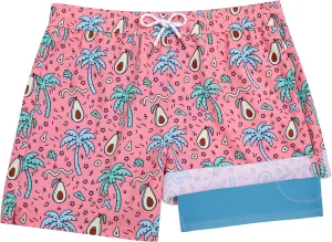 BRISIRA Boys Swim Trunks Bathing Suit Compression Boxer Brief Liner Swim Shorts Swimsuit Anti-Chafe Toddler Kids Youth Teen