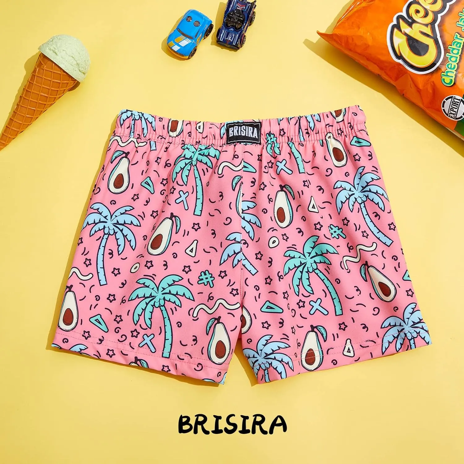 BRISIRA Boys Swim Trunks Bathing Suit Compression Boxer Brief Liner Swim Shorts Swimsuit Anti-Chafe Toddler Kids Youth Teen