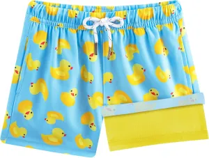 BRISIRA Boys Swim Trunks Bathing Suit Compression Liner Quick Dry Anti-Chafe Swimsuit Swim Shorts Toddler Kids Youth Teen