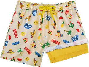 BRISIRA Boys Swim Trunks Bathing Suit Compression Liner Quick Dry Anti-Chafe Swimsuit Swim Shorts Toddler Kids Youth Teen