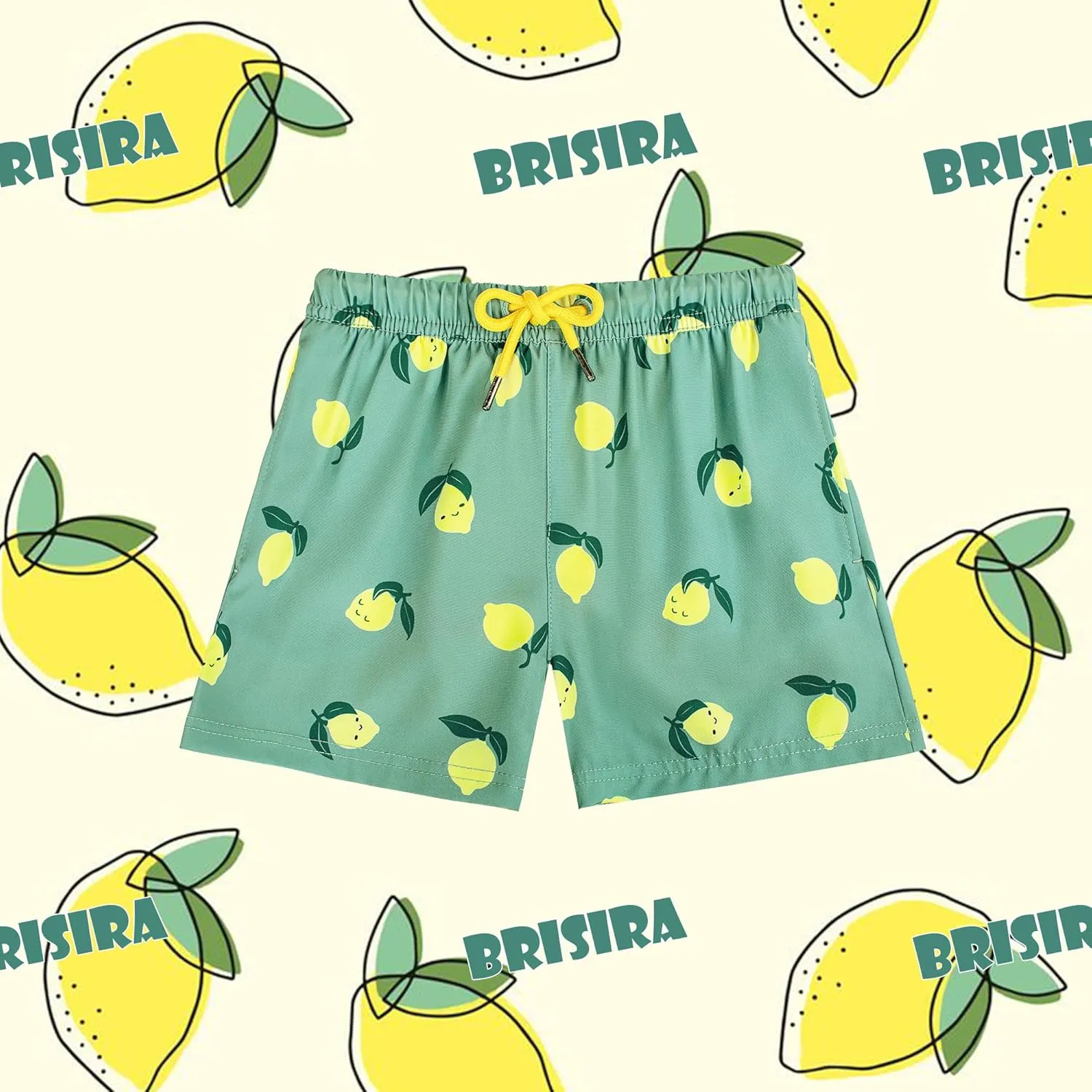 BRISIRA Boys Swim Trunks Bathing Suit Compression Liner Quick Dry Anti-Chafe Swimsuit Swim Shorts Toddler Kids Youth Teen