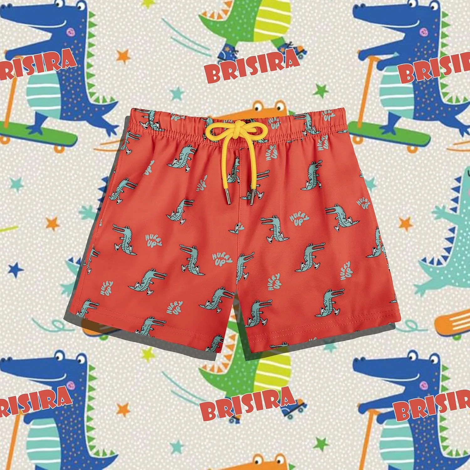 BRISIRA Boys Swim Trunks Bathing Suit Compression Liner Quick Dry Anti-Chafe Swimsuit Swim Shorts Toddler Kids Youth Teen