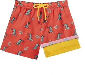 BRISIRA Boys Swim Trunks Bathing Suit Compression Liner Quick Dry Anti-Chafe Swimsuit Swim Shorts Toddler Kids Youth Teen