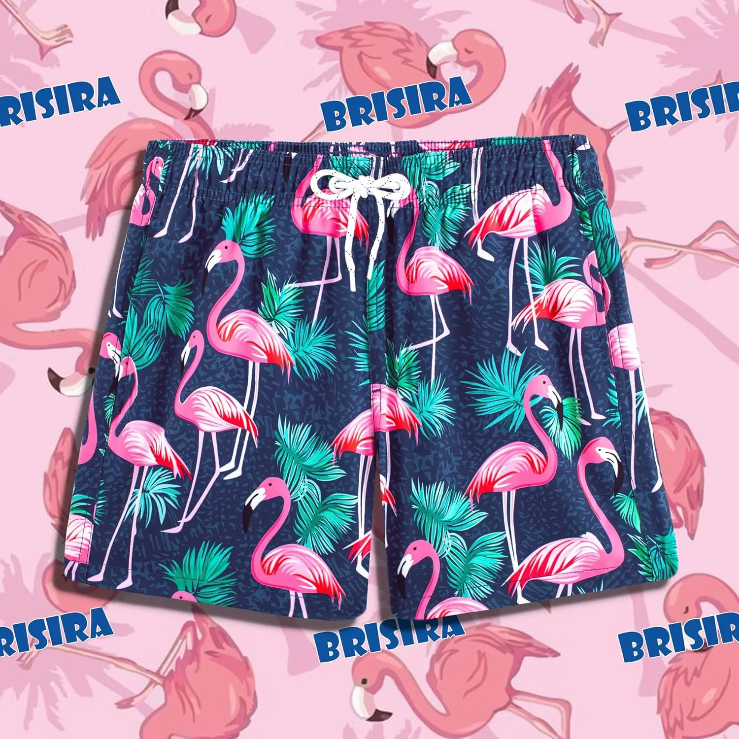 BRISIRA Boys Swim Trunks Bathing Suit Compression Liner Swimsuit Anti-Chafe Swim Shorts Toddler Kids Youth Teen Quick Dry