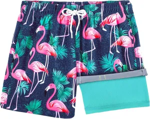 BRISIRA Boys Swim Trunks Bathing Suit Compression Liner Swimsuit Anti-Chafe Swim Shorts Toddler Kids Youth Teen Quick Dry
