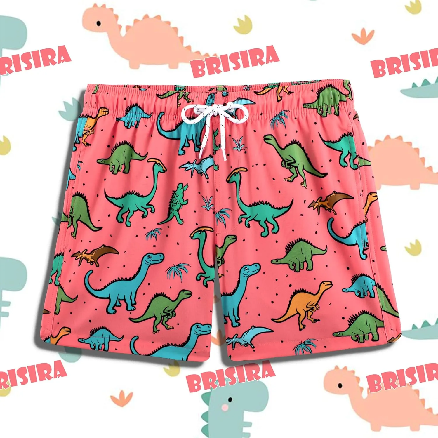 BRISIRA Boys Swim Trunks Bathing Suit Compression Liner Swimsuit Anti-Chafe Swim Shorts Toddler Kids Youth Teen Quick Dry