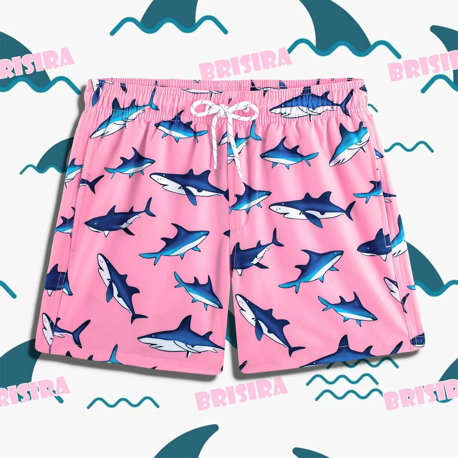 BRISIRA Boys Swim Trunks Bathing Suit Compression Liner Swimsuit Anti-Chafe Swim Shorts Toddler Kids Youth Teen Quick Dry
