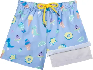 BRISIRA Boys Swim Trunks Bathing Suit Compression Liner Swimsuit Anti-Chafe Swim Shorts Toddler Kids Youth Teen Quick Dry