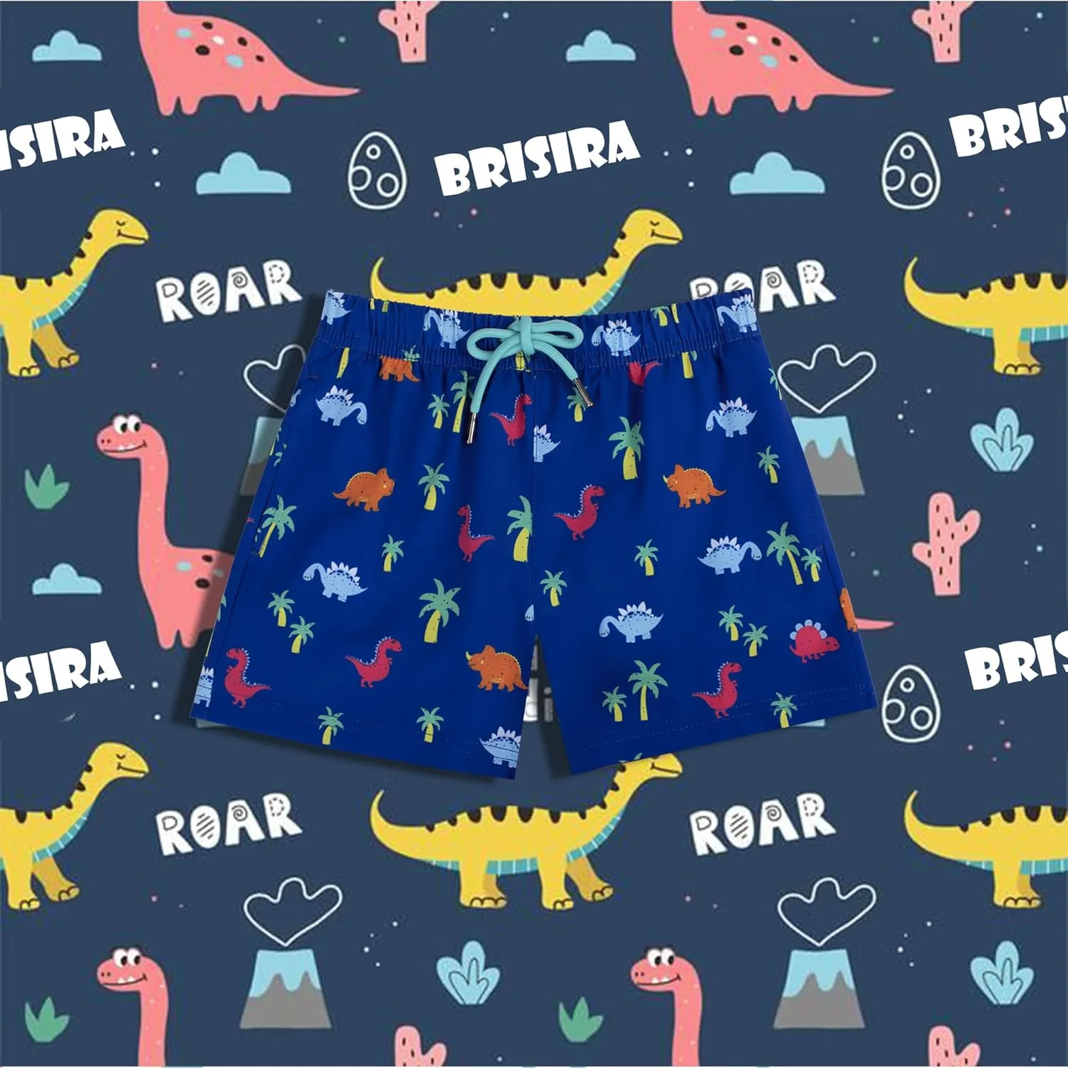 BRISIRA Boys Swim Trunks Bathing Suit Compression Liner Swimsuit Anti-Chafe Swim Shorts Toddler Kids Youth Teen Quick Dry