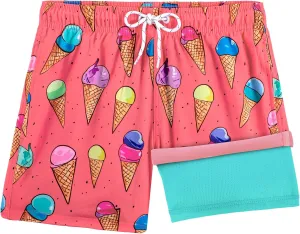 BRISIRA Boys Swim Trunks Bathing Suit Compression Liner Swimsuit Anti-Chafe Swim Shorts Toddler Kids Youth Teen Quick Dry