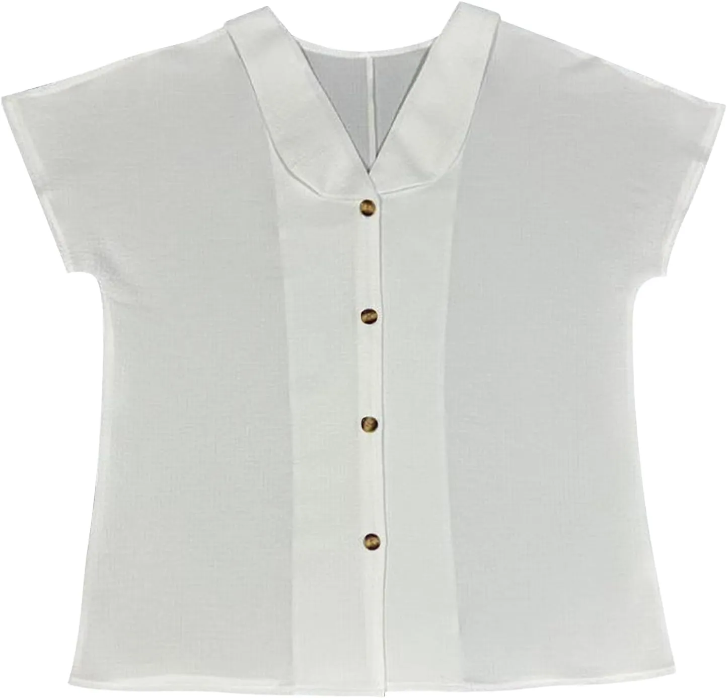 Bubble Wrinkle Button Down Shirts for Womens Summer Casual Short Sleeve Collared Blouse Lightweight Beach Vacation Top