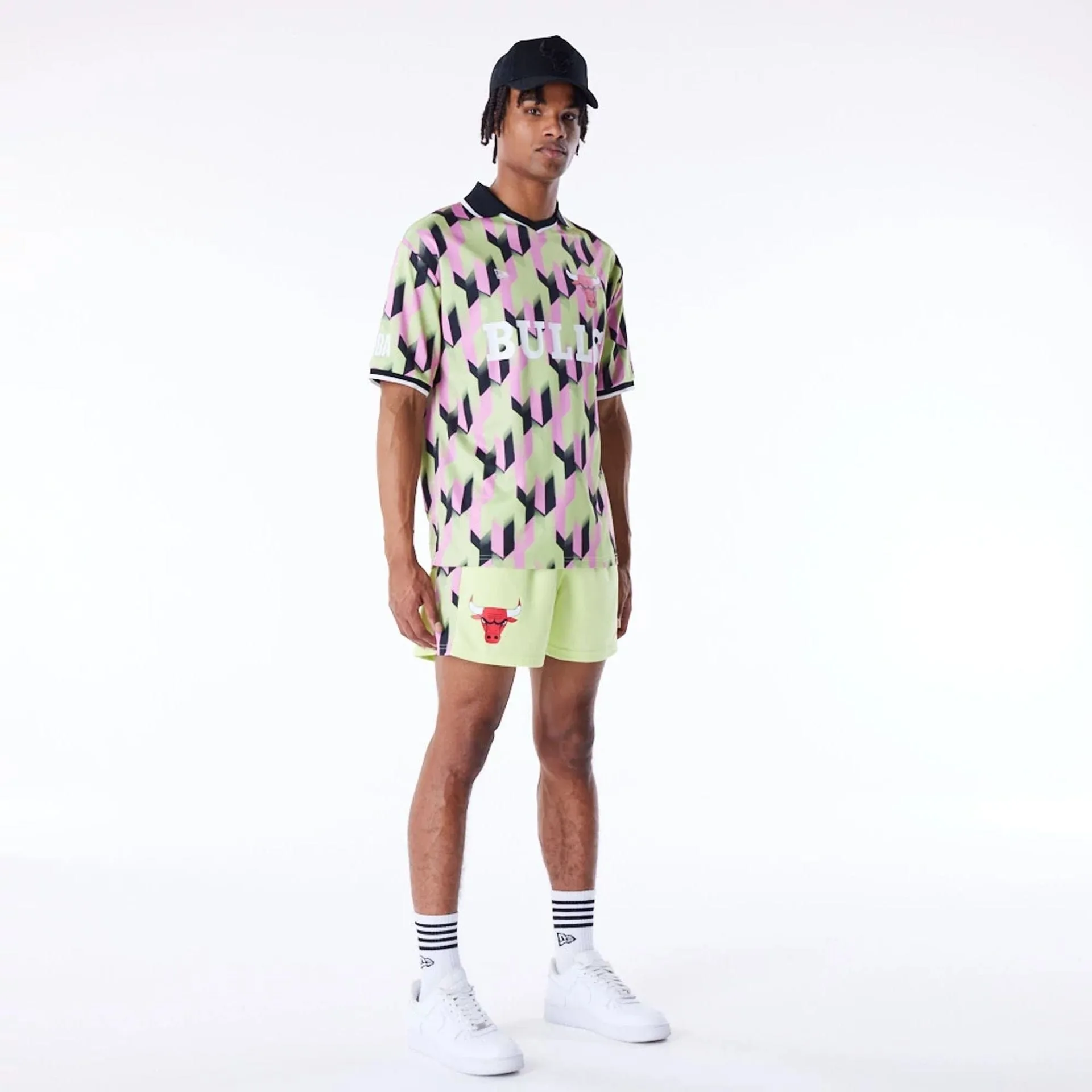 Chicago Bulls NBA Soccer Pastel Green Short Shorts