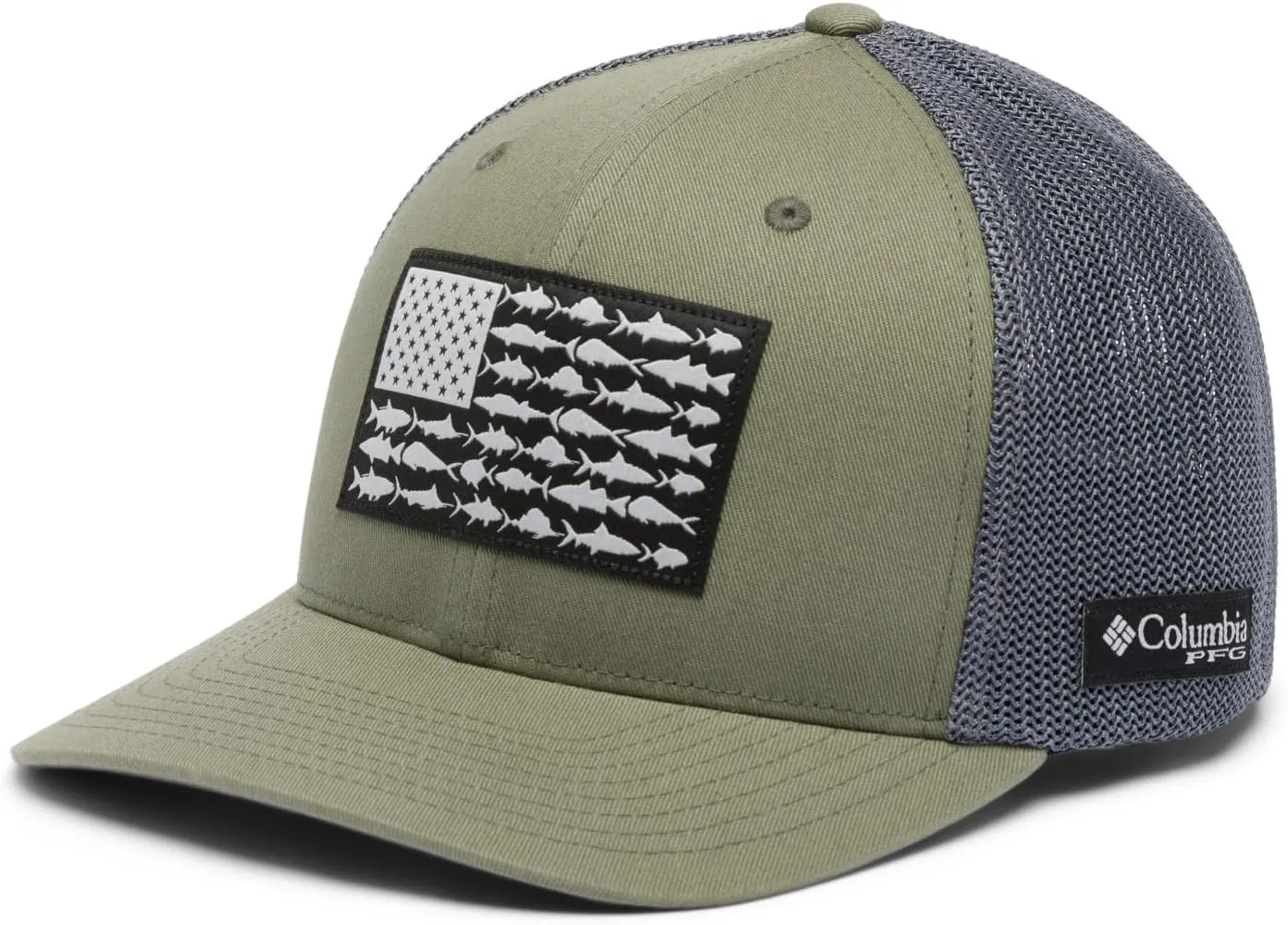Columbia Unisex Adult PFG Fish Flag Mesh Ball Cap