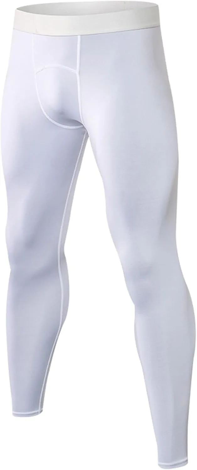 Compression Pants Men Athletic Workout Running Tights Quick Dry Sport Leggings Base Layer Bottoms for Yoga Basketball