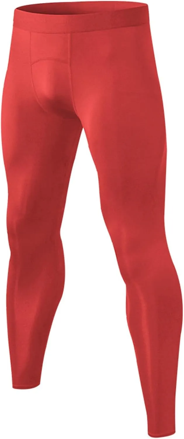 Compression Pants Men Athletic Workout Running Tights Quick Dry Sport Leggings Base Layer Bottoms for Yoga Basketball