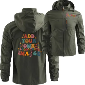 Custom Men's Lightweight Softshell Jacket Lightweight Hooded Water Resistant Outdoor Hiking Windbreaker