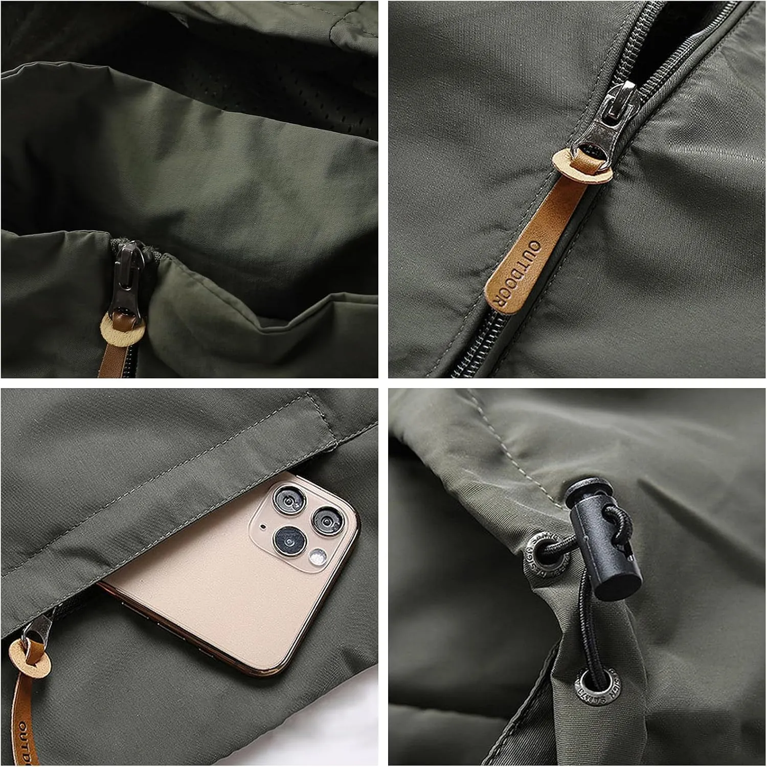 Custom Men's Lightweight Softshell Jacket Lightweight Hooded Water Resistant Outdoor Hiking Windbreaker