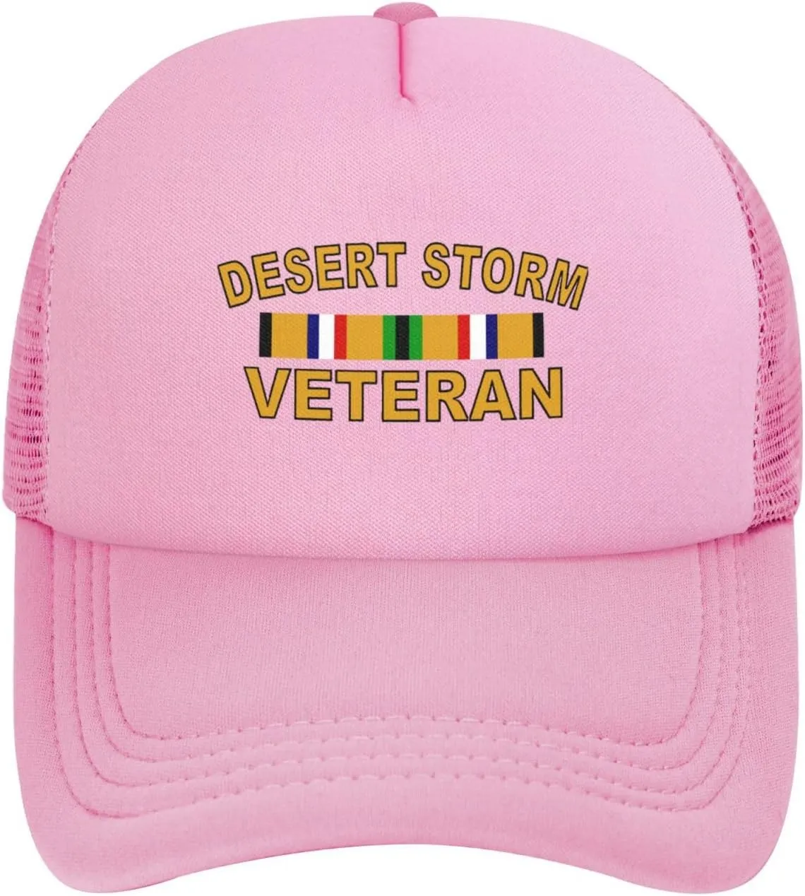 Desert Storm Veteran Unisex Adult Classic Mesh Baseball Cap Snapback hat Grid mesh Hat Black