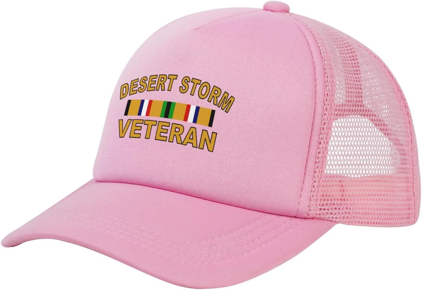 Desert Storm Veteran Unisex Adult Classic Mesh Baseball Cap Snapback hat Grid mesh Hat Black