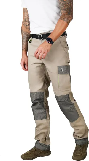 Ellobird Men's Cargo Construction Flex Work Pant for Men Double Knee Reinforcement Stretch Elastic Waistband Tactical Pants