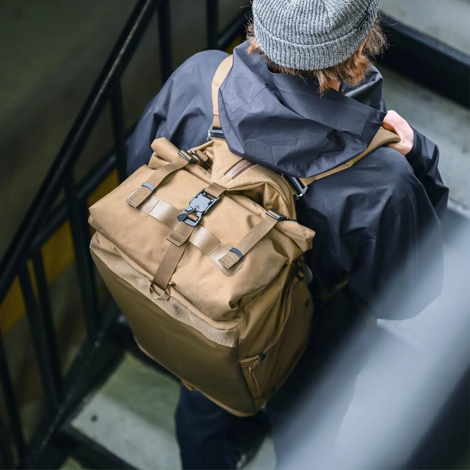 Errant Modular Duffel Bag Hymassa Tan  35L Weekender, Travel Duffel Backpack, Waterproof, Ventilated Wet/Dry Compartment